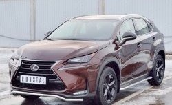 14 999 р. Защита переднего бампера (Ø42 мм, волна, нержавейка) SLITKOFF  Lexus NX200  Z10 (2014-2017) дорестайлинг  с доставкой в г. Майкоп. Увеличить фотографию 2