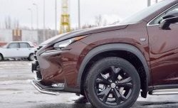 14 999 р. Защита переднего бампера (Ø42 мм, волна, нержавейка) SLITKOFF  Lexus NX200  Z10 (2014-2017) дорестайлинг  с доставкой в г. Майкоп. Увеличить фотографию 3