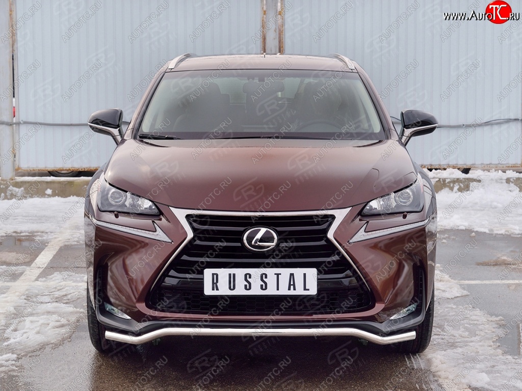 14 999 р. Защита переднего бампера (Ø42 мм, волна, нержавейка) SLITKOFF  Lexus NX200  Z10 (2014-2017) дорестайлинг  с доставкой в г. Майкоп