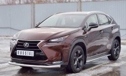 15 999 р. Защита переднего бампера (Ø63 мм, нержавейка) SLITKOFF  Lexus NX200  Z10 (2014-2017) дорестайлинг  с доставкой в г. Майкоп. Увеличить фотографию 2