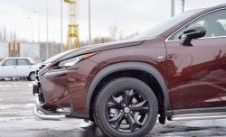 15 999 р. Защита переднего бампера (Ø63 мм, нержавейка) SLITKOFF  Lexus NX200  Z10 (2014-2017) дорестайлинг  с доставкой в г. Майкоп. Увеличить фотографию 3