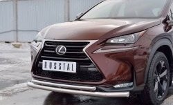 18 799 р. Защита переднего бампера (2 трубыØ63 и 42 мм, нержавейка) SLITKOFF Lexus NX200 Z10 дорестайлинг (2014-2017)  с доставкой в г. Майкоп. Увеличить фотографию 4