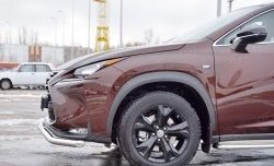 16 949 р. Защита переднего бампера (Ø63 мм волна, нержавейка) SLITKOFF  Lexus NX200  Z10 (2014-2017) дорестайлинг  с доставкой в г. Майкоп. Увеличить фотографию 3