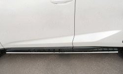 16 649 р. Защита порогов из овальной трубы диаметром 75x42 мм с проступью Russtal Lexus NX200 Z10 дорестайлинг (2014-2017)  с доставкой в г. Майкоп. Увеличить фотографию 4