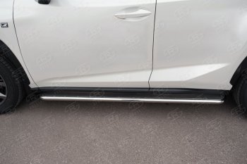 35 549 р. Широкая защита порогов с трубой диаметром 42 мм SLITKOFF v3 Lexus NX200 Z10 дорестайлинг (2014-2017)  с доставкой в г. Майкоп. Увеличить фотографию 3