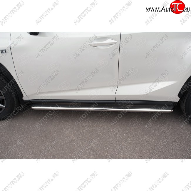 35 549 р. Широкая защита порогов с трубой диаметром 42 мм SLITKOFF v3 Lexus NX200 Z10 дорестайлинг (2014-2017)  с доставкой в г. Майкоп