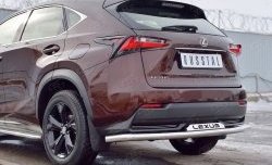 18 999 р. Защита заднего бампера (Ø63 мм с надписью, нержавейка) SLITKOFF Lexus NX200 Z10 дорестайлинг (2014-2017)  с доставкой в г. Майкоп. Увеличить фотографию 4