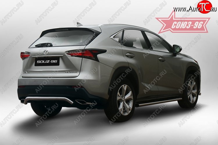 13 679 р. Защита заднего бампера (F-Sport) Souz-96 (d60) Lexus NX200T Z10 (2014-2017)  с доставкой в г. Майкоп