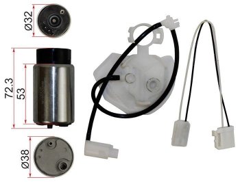 Насос топливный SAT (12V, 3BAR, 100L / H 2AZFE) Toyota Corolla Fielder E140 универсал рестайлинг (2008-2012)