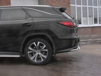 17 949 р. Защита заднего бампера (Ø63 уголки, нержавейка, NOT F-SPORT) SLITKOFF  Lexus RX350L  AL20 (2017-2022) дорестайлинг, рестайлинг  с доставкой в г. Майкоп. Увеличить фотографию 3