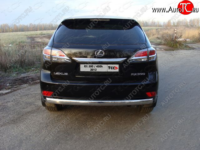 25 499 р. Защита заднего бампера (овальная) ТСС (нержавейка d75х42 мм)  Lexus RX350  AL10 (2012-2015) рестайлинг  с доставкой в г. Майкоп