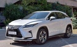 15 249 р. Защита переднего бампера (Ø42 мм, нержавейка) SLITKOFF  Lexus RX  200T (2015-2017) AL20 дорестайлинг  с доставкой в г. Майкоп. Увеличить фотографию 2