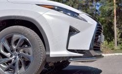 15 249 р. Защита переднего бампера (Ø42 мм, нержавейка) SLITKOFF  Lexus RX  200T (2015-2017) AL20 дорестайлинг  с доставкой в г. Майкоп. Увеличить фотографию 3