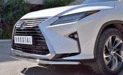 15 249 р. Защита переднего бампера (Ø42 мм, нержавейка) SLITKOFF  Lexus RX  200T (2015-2017) AL20 дорестайлинг  с доставкой в г. Майкоп. Увеличить фотографию 4