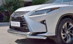 19 549 р. Защита переднего бампера (2 трубыØ63 и 42 мм, нержавейка) SLITKOFF  Lexus RX  200T (2015-2017) AL20 дорестайлинг  с доставкой в г. Майкоп. Увеличить фотографию 4