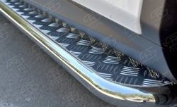 24 649 р. Широкая защита порогов из трубы диаметром 42 мм SLITKOFF Lexus RX 200T AL20 дорестайлинг (2015-2017)  с доставкой в г. Майкоп. Увеличить фотографию 3