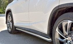 29 699 р. Защита порогов из круглой трубы диаметром 63 мм SLITKOFF Lexus RX 200T AL20 дорестайлинг (2015-2017)  с доставкой в г. Майкоп. Увеличить фотографию 3
