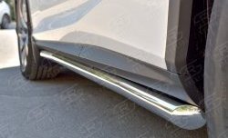29 699 р. Защита порогов из круглой трубы диаметром 63 мм SLITKOFF Lexus RX 200T AL20 дорестайлинг (2015-2017)  с доставкой в г. Майкоп. Увеличить фотографию 4