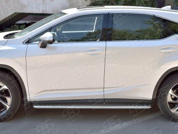22 999 р. Широкая защита порогов с трубой диаметром 42 мм SLITKOFF v2 Lexus RX 200T AL20 дорестайлинг (2015-2017)  с доставкой в г. Майкоп. Увеличить фотографию 3