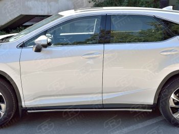 17 999 р. Защита порогов SLITKOFF из круглой трубы диаметром 42 мм v3  Lexus RX  200T (2015-2017) AL20 дорестайлинг  с доставкой в г. Майкоп. Увеличить фотографию 2
