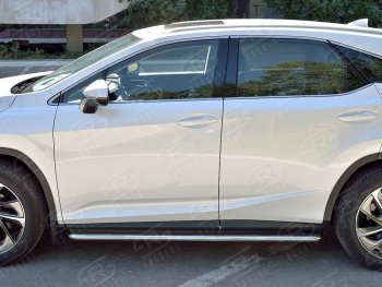 27 999 р. Широкая защита порогов с трубой диаметром 42 мм SLITKOFF v3 Lexus RX 200T AL20 дорестайлинг (2015-2017)  с доставкой в г. Майкоп. Увеличить фотографию 3