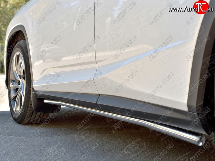 17 999 р. Защита порогов SLITKOFF из круглой трубы диаметром 42 мм v3  Lexus RX  200T (2015-2017) AL20 дорестайлинг  с доставкой в г. Майкоп