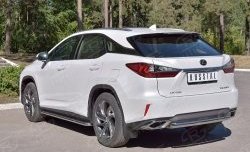 16 949 р. Защита заднего бампера (Ø63 мм, с полимерным покрытием) SLITKOFF  Lexus RX  200T (2015-2017) AL20 дорестайлинг  с доставкой в г. Майкоп. Увеличить фотографию 2