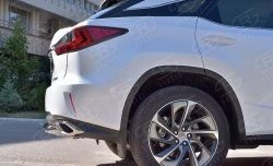 16 949 р. Защита заднего бампера (Ø63 мм, с полимерным покрытием) SLITKOFF  Lexus RX  200T (2015-2017) AL20 дорестайлинг  с доставкой в г. Майкоп. Увеличить фотографию 4