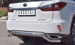 19 999 р. Защита заднего бампера диаметром 63 мм с изгибом SLITKOFF  Lexus RX  200T (2015-2017) AL20 дорестайлинг  с доставкой в г. Майкоп. Увеличить фотографию 3