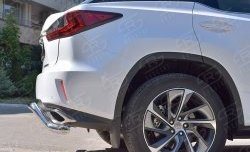 19 999 р. Защита заднего бампера диаметром 63 мм с изгибом SLITKOFF  Lexus RX  200T (2015-2017) AL20 дорестайлинг  с доставкой в г. Майкоп. Увеличить фотографию 4