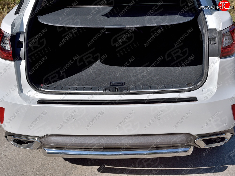 2 299 р. Накладка защитная на верхнюю часть заднего бампера Russtal Lexus RX 200T AL20 дорестайлинг (2015-2017)  с доставкой в г. Майкоп