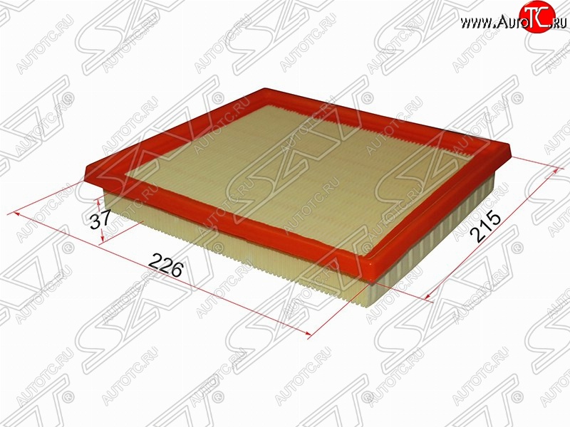 299 р. Фильтр воздушный двигателя SAT (226х215х37 mm)  Lexus RX  270 (2015-2019), Lexus RX270  AL10 (2010-2012), Lexus RX350  AL10 (2008-2015), Lexus RX450H  AL10 (2009-2012), Toyota Highlander  XU40 (2007-2013), Toyota Kluger  XU40 (2007-2013)  с доставкой в г. Майкоп