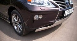 16 849 р. Защита переднего бампера (2 трубыØ75х42 мм, нержавейка) Russtal Lexus RX270 AL10 дорестайлинг (2010-2012)  с доставкой в г. Майкоп. Увеличить фотографию 2