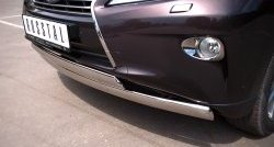 16 849 р. Защита переднего бампера (2 трубыØ75х42 мм, нержавейка) Russtal Lexus RX270 AL10 дорестайлинг (2010-2012)  с доставкой в г. Майкоп. Увеличить фотографию 3