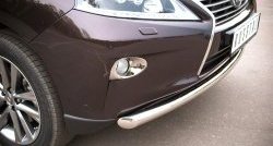 13 999 р. Одинарная защита переднего бампера диаметром 63 мм SLITKOFF Lexus RX450H AL10 дорестайлинг (2009-2012)  с доставкой в г. Майкоп. Увеличить фотографию 2