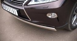 11 599 р. Защита переднего бампера (Ø75х42 мм, нержавейка) Russtal Lexus RX270 AL10 дорестайлинг (2010-2012)  с доставкой в г. Майкоп. Увеличить фотографию 3