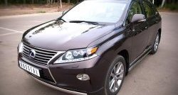 11 599 р. Защита переднего бампера (Ø75х42 мм, нержавейка) Russtal Lexus RX270 AL10 дорестайлинг (2010-2012)  с доставкой в г. Майкоп. Увеличить фотографию 4