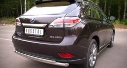 16 299 р. Защита заднего бампера (Ø63 и 42 мм, нержавейка) SLITKOFF Lexus RX350 AL10 дорестайлинг (2008-2012)  с доставкой в г. Майкоп. Увеличить фотографию 4
