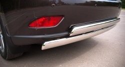 16 849 р. Защита заднего бампера (2 трубы Ø76х42 мм, нержавейка) Russtal Lexus RX350 AL10 дорестайлинг (2008-2012)  с доставкой в г. Майкоп. Увеличить фотографию 2