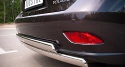 16 849 р. Защита заднего бампера (2 трубы Ø76х42 мм, нержавейка) Russtal Lexus RX350 AL10 дорестайлинг (2008-2012)  с доставкой в г. Майкоп. Увеличить фотографию 3