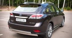 16 849 р. Защита заднего бампера (2 трубы Ø76х42 мм, нержавейка) Russtal Lexus RX350 AL10 дорестайлинг (2008-2012)  с доставкой в г. Майкоп. Увеличить фотографию 4