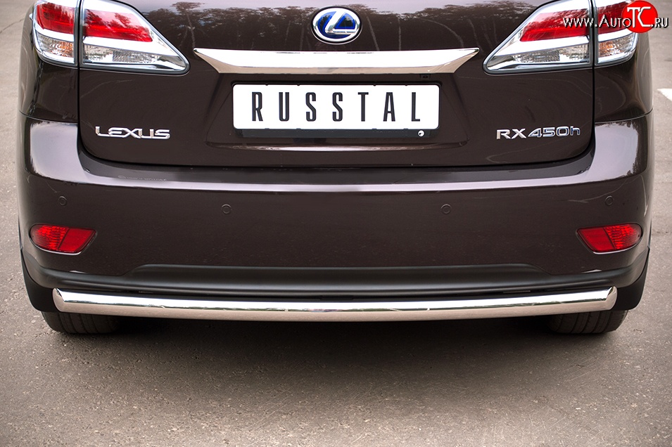15 349 р. Одинарная защита заднего бампера из трубы диаметром 63 мм SLITKOFF Lexus RX350 AL10 дорестайлинг (2008-2012)  с доставкой в г. Майкоп