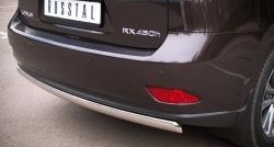 11 599 р. Защита заднего бампера (Ø75x42 мм, нержавейка) Russtal Lexus RX350 AL10 дорестайлинг (2008-2012)  с доставкой в г. Майкоп. Увеличить фотографию 3