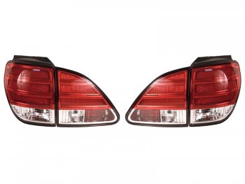 Комплект задних фонарей SAT (красно-белые/диодные) Lexus RX300 XU10 дорестайлинг (1995-2001)