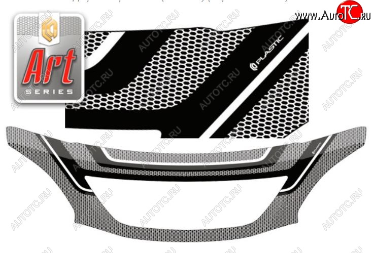 3 199 р. Дефлектор капота (exclusive) CA-Plastiс  Lexus RX300  XU30 - RX400H  XU30 (серия Art серебро)  с доставкой в г. Майкоп