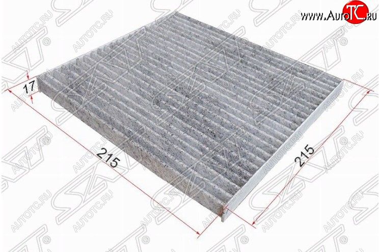 253 р. Фильтр салона (215*215*17) SAT  Lexus RX300  XU30 (2003-2006), Lexus RX350  XU30 (2003-2006), Toyota Estima  AHR10,XR30, XR40 (2000-2006), Toyota Harrier  XU30 (2003-2013), Toyota Ipsum  ACM20 (2001-2009), Toyota Land Cruiser Prado  J120 (2002-2009) (Угольный)  с доставкой в г. Майкоп