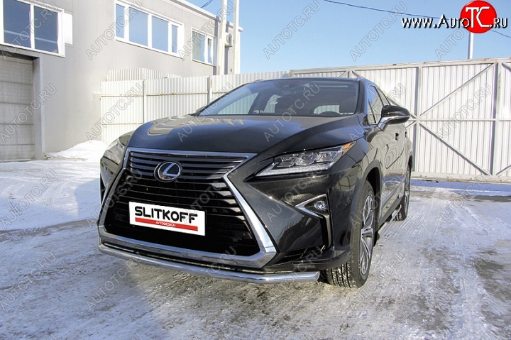16 999 р. Одинарная защита переднего бампера диаметром 57 мм Slitkoff Lexus RX350 AL20 дорестайлинг (2015-2019) (Нержавейка, Полированная)  с доставкой в г. Майкоп
