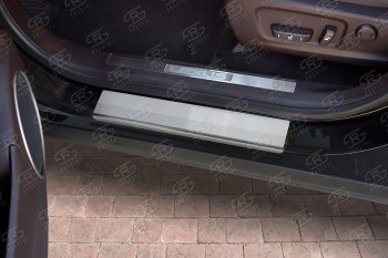 1 889 р. Накладки порожков салона Russtal Lexus RX350 AL20 дорестайлинг (2015-2019) (Нержавейка шлифованная)  с доставкой в г. Майкоп. Увеличить фотографию 2