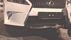 21 599 р. Накладка на передний бампер CT v4 v4 Lexus RX350 AL10 дорестайлинг (2008-2012) (Неокрашенная)  с доставкой в г. Майкоп. Увеличить фотографию 2