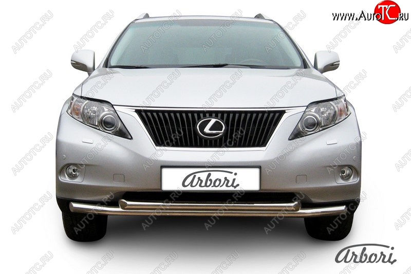 22 049 р. Защита переднего бампера Arbori (нержавейка, 2 трубы d57 и 57 mm) Lexus RX350 AL10 дорестайлинг (2008-2012)  с доставкой в г. Майкоп